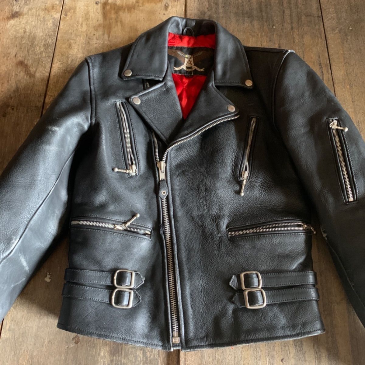 日本最大級 COW HIDE☆ライダースジャケット☆ダブル☆leatherジャケット ジャケット・アウター