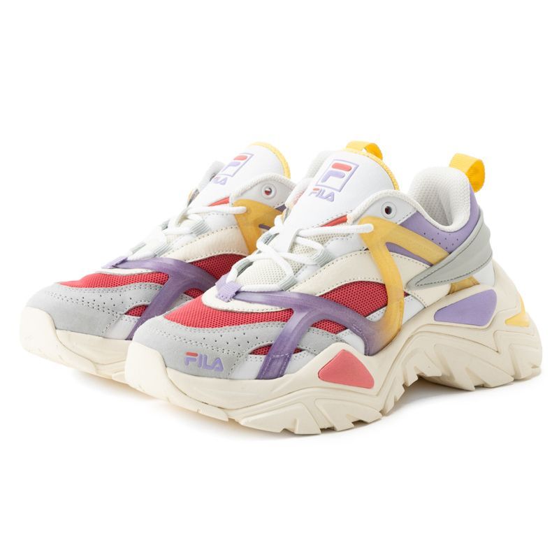 在庫限り【outlet / 処分特価品】5RM02590667 ELECTROVE 3(エレクトローブ3) Tea Rose/Purple Rose/Gardenia【レディース スニーカー FILA フィラ 厚底】