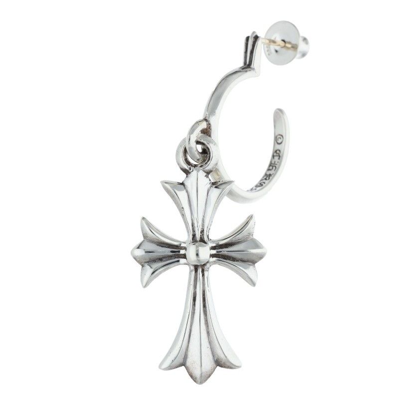 シルバーピアス 925 タイニーchクロスピアス クロスフープピアス CHROME HEARTS/クロムハーツ】 タイニーCHクロスフープ ピアス