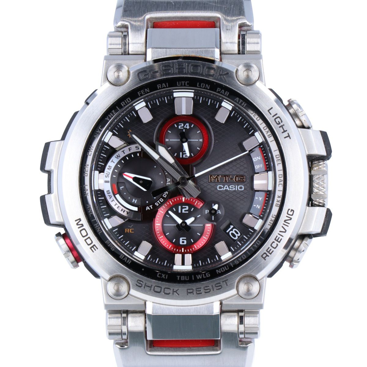 【CASIO】カシオ MT-G MTG-B1000D-1AJF 電波 ソーラー 電波時計 電波ソーラー タフソーラー Gショック Bluetooth ステンレス 腕時計 時計 メンズ 【中古品】 USED-AB 【9304】