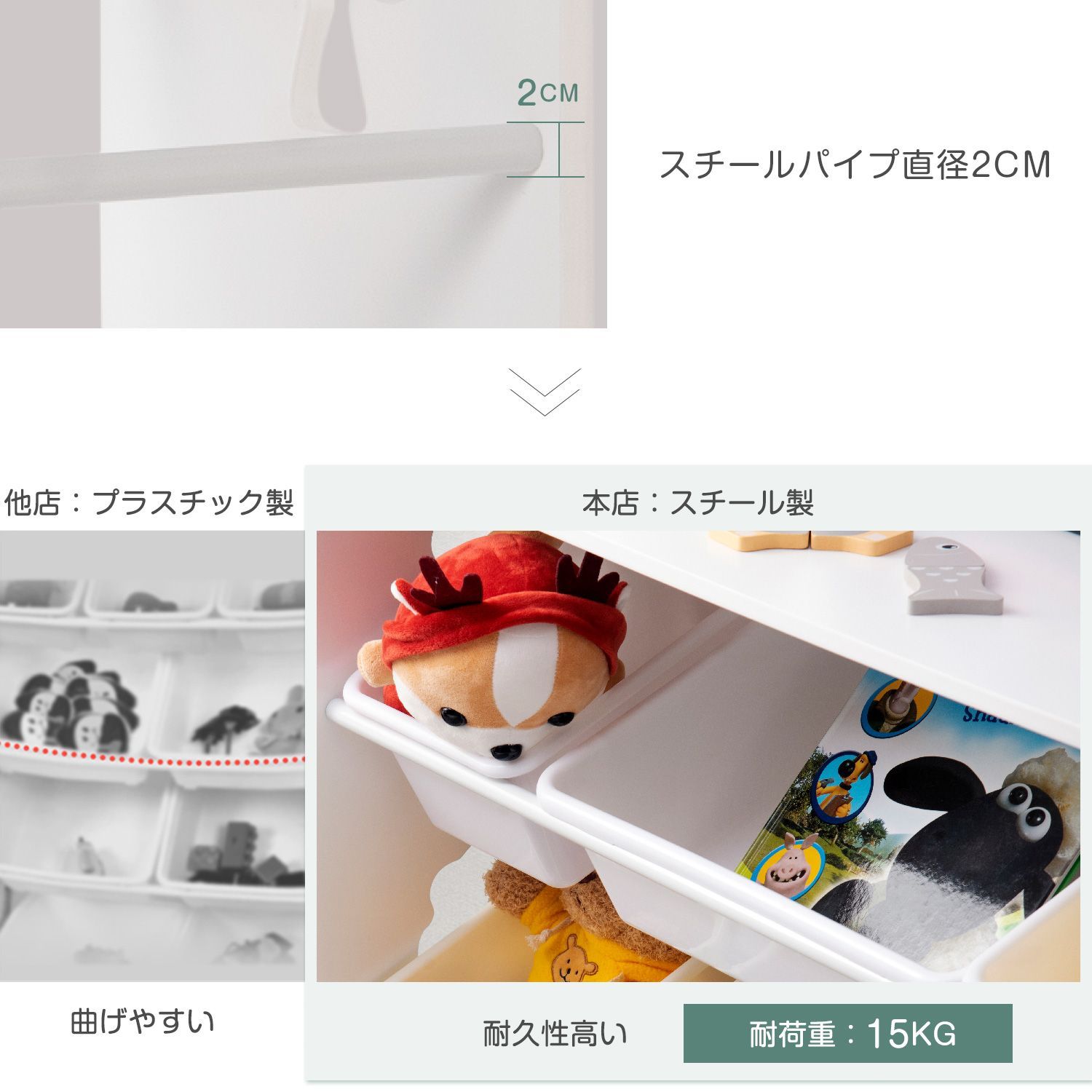 段おもちゃ収納ラック｜MDF 木製｜コンパクトデザイン｜収納力抜群｜WF288091AAA