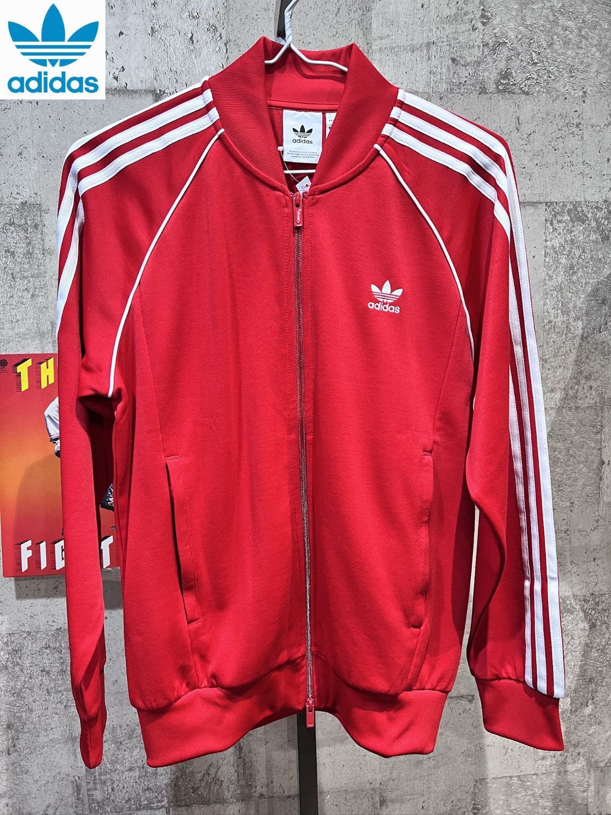 アディダス 赤 スーパースター トラックジャケット ジャージ あの