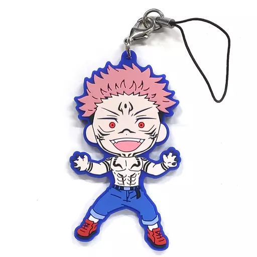 中古】雑貨 両面宿儺 ラバーストラップ きゅんキャラいらすとれ