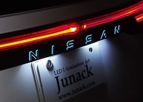 M s 日産 ノート オーラ オーラニスモ オーテック 2020.12- Junack LEDトランスワード イルミネーション リアエンブレム用 アッシュブルー ジュナック パーツ 部品 E13 SNE13 FE13 FSNE13 LTW-N1
