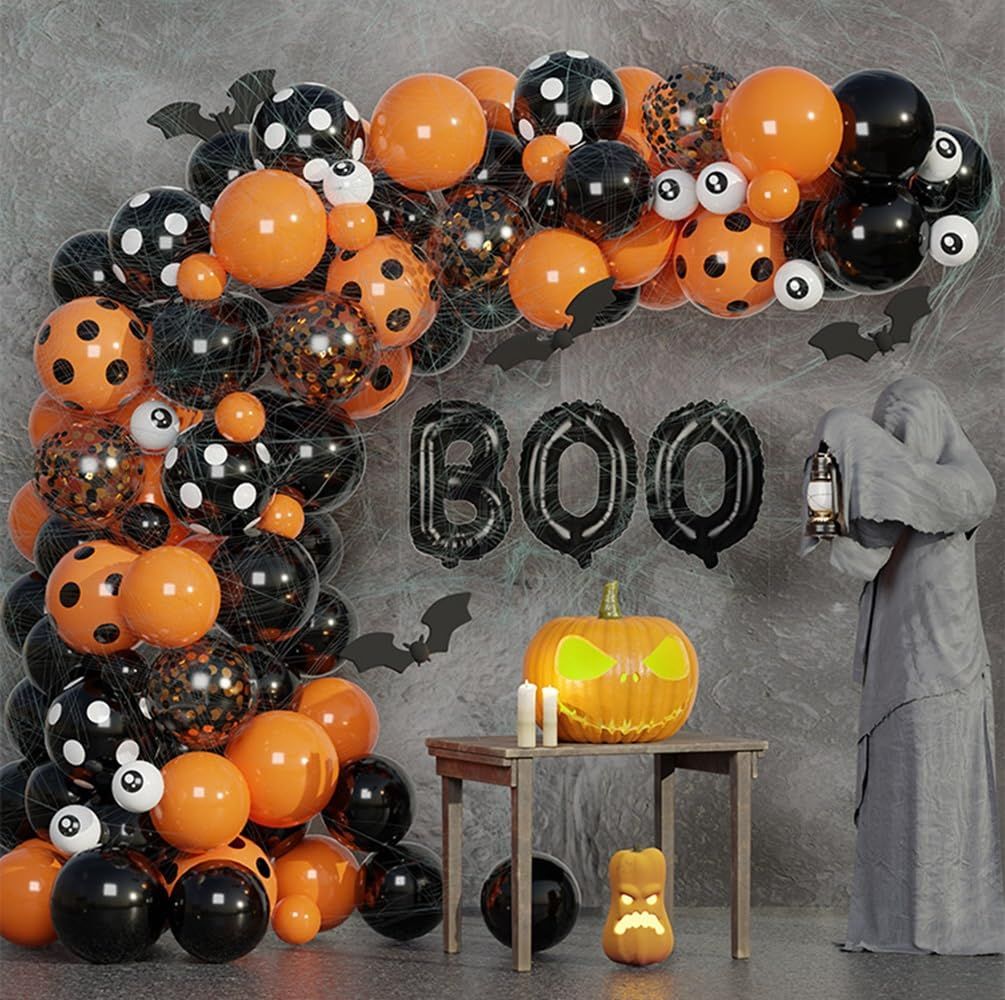 ハロウィン バルーン 風船 装飾 飾り オレンジ ブラック パーティー ポップ ハロウィン バルーン 風船 装飾 飾り オレンジ ブラック
