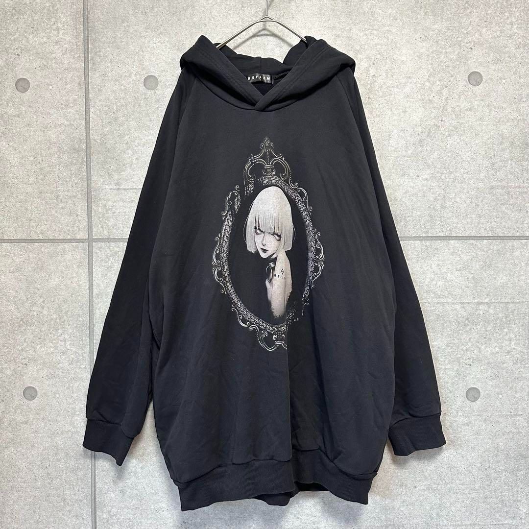 【ノージェンダーウェア】REFLEM スーパービッグフーディ 黒F ユニセックス ノージェンダーウェア】REFLEM レフレム スーパービッグフーディ