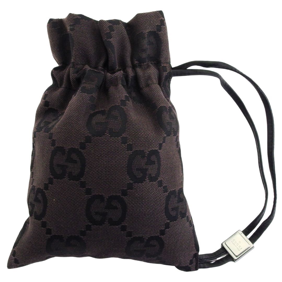 グッチ GUCCI ポーチ GGキャンバス ブラウン ブラック