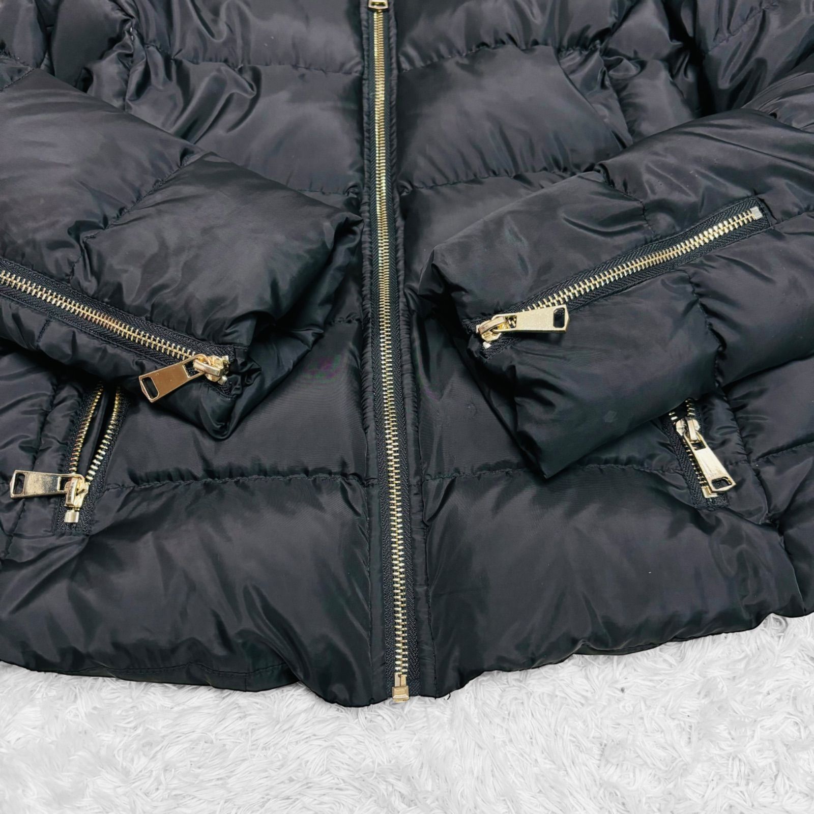 ZARA ザラ ダウンジャケット フード ブルゾン ジャンパー ブラック M