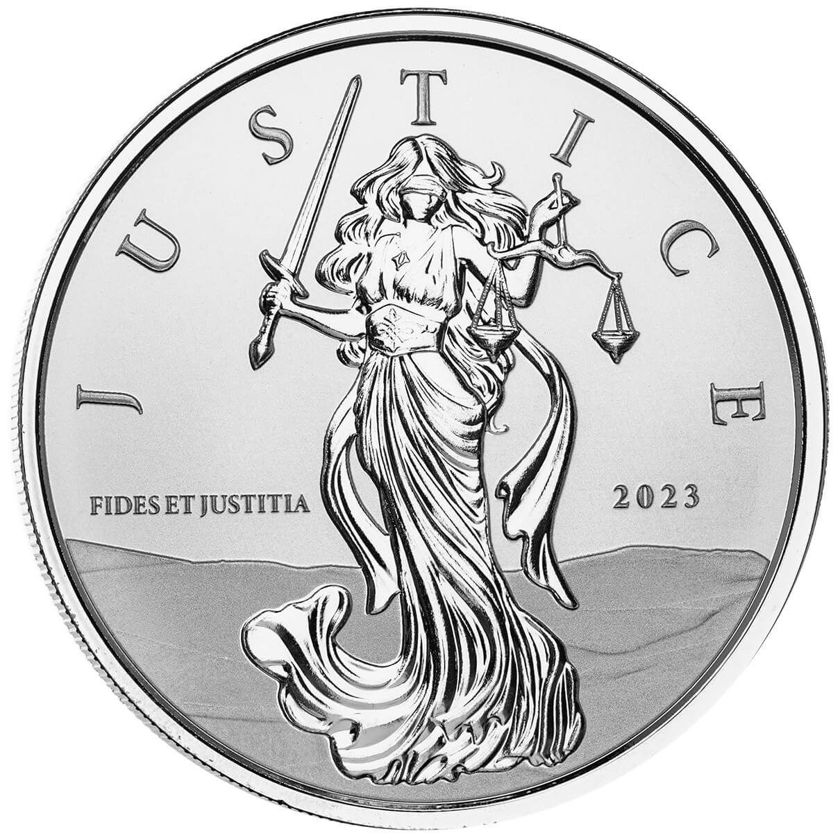 保証書・カプセル付き] 2023年 (新品) ジブラルタル「正義の女神」純銀 1オンス 銀貨 - メルカリ