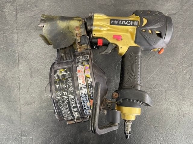 HITACHI 高圧ロール 釘打機 未チェック 日立 工機 NV65HMC 65mm 釘打ち機ブラック イエロー 工具 514206