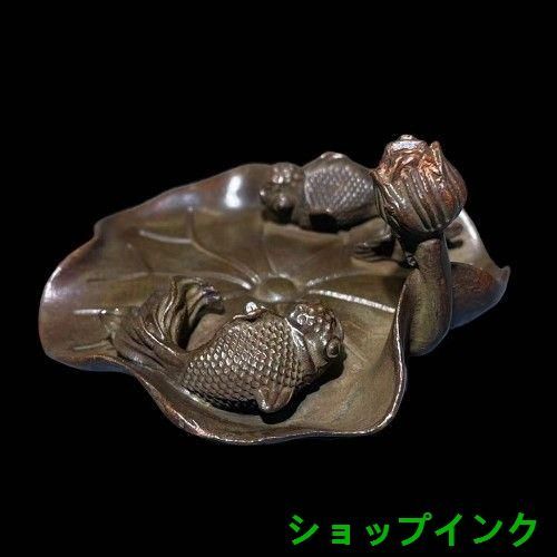 銅器 鎏金蓮華蓮葉筆洗 書道具 文房具 装飾品 工芸品 置物 銅器 鎏金蓮華蓮葉筆洗 書道具 文房具 装飾品 工芸品 置物