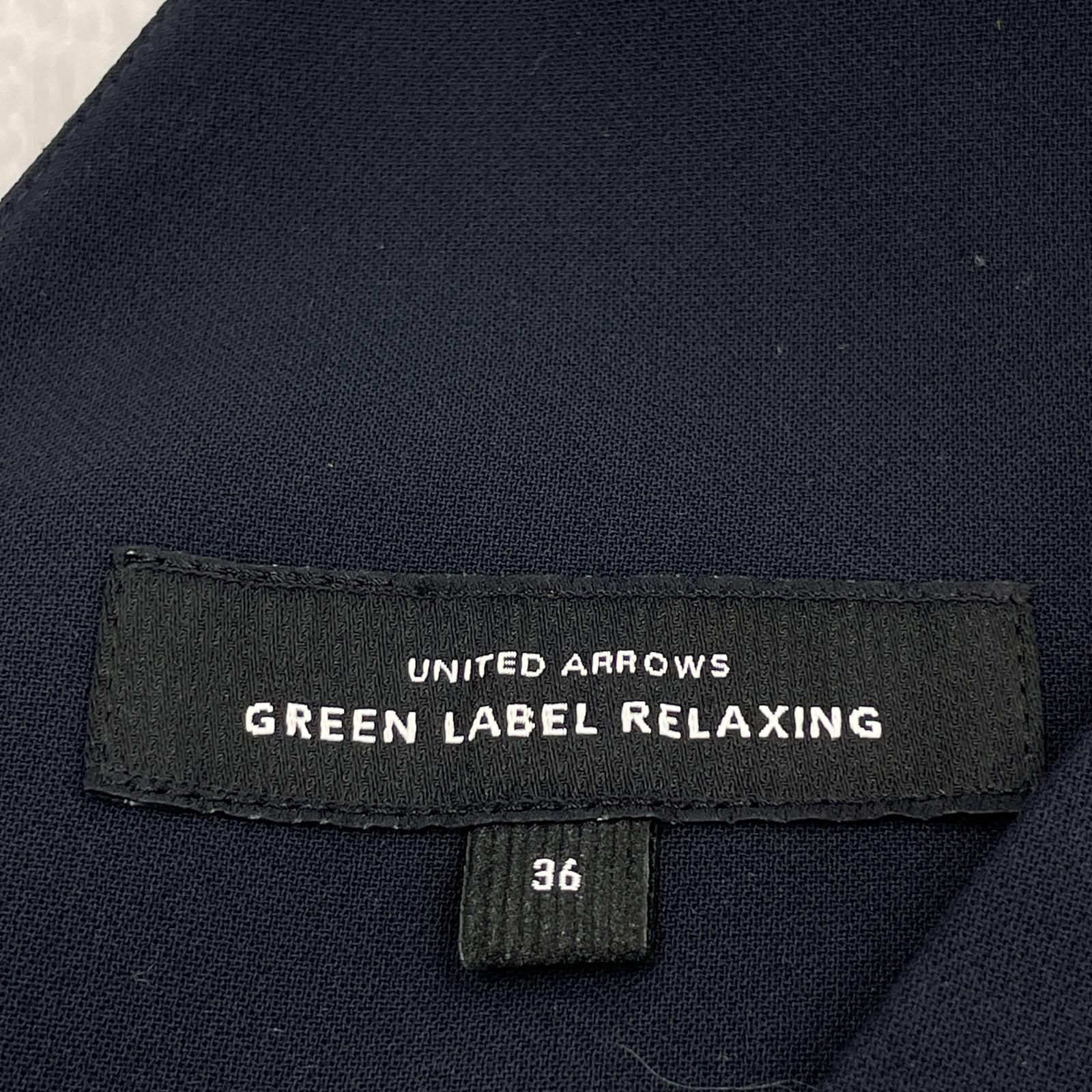 green label relaxing グリーンレーベルリラクシング Vネック ノースリーブサロペット size36/濃紺 レディース