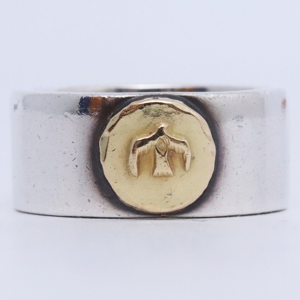 18号 TARO WASHIMI 18金イーグルメタル 平打ちリング シルバー ゴールド