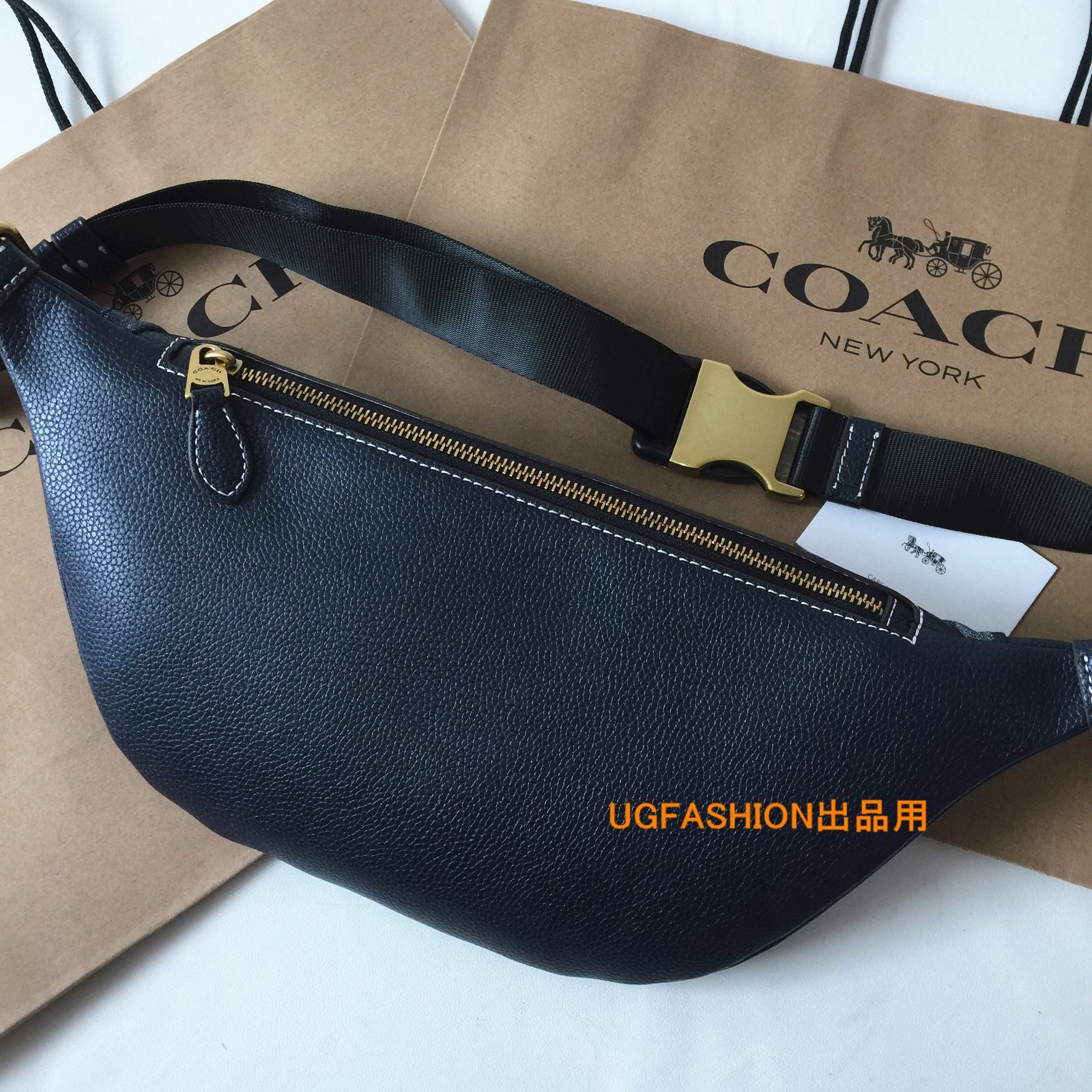 ＜コーチバッグ＞COACH/コーチバッグ CG994 デニム ボディーバッグ ベルトバッグ ウエストバッグ メンズ　クロスボディー ショルダーバッグ アウトレット品 紙袋付属　新品未使用