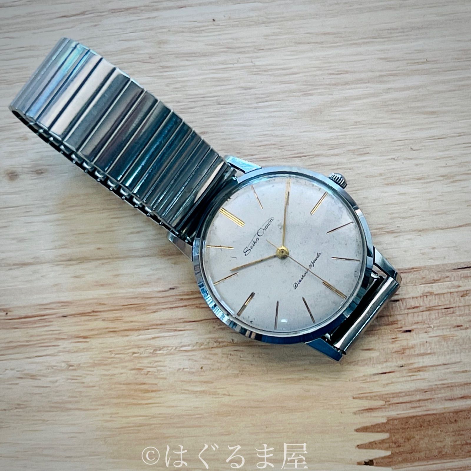 SEIKO セイコー クラウン SSケース 1960年代製 手巻時計 ベルト新品 SEIKO セイコー クラウン SSケース 1960年代製 手巻時計 ベルト新品