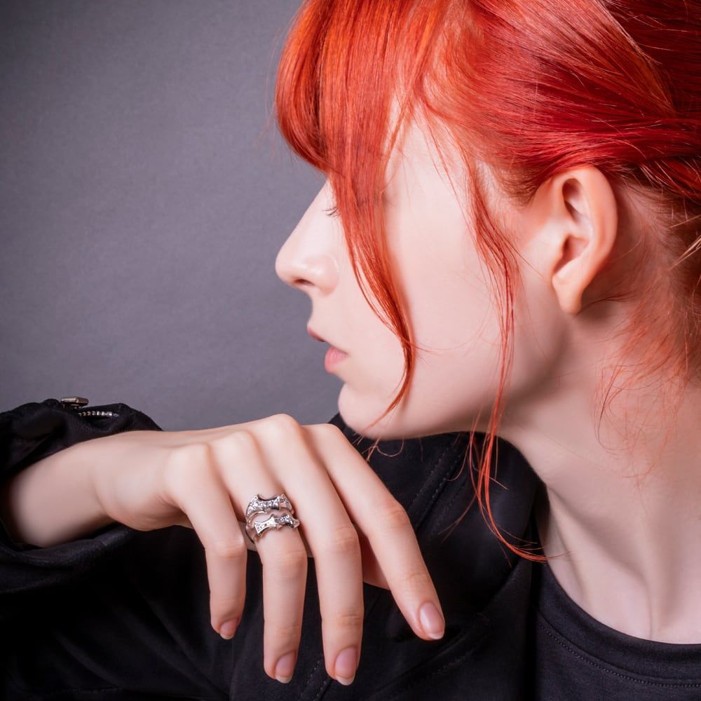 業界最安値の30%OFF～50%OFF!!  ルシフェルウイングリングPAVE アルテミスクラシック シルバー ジュエリーブランド