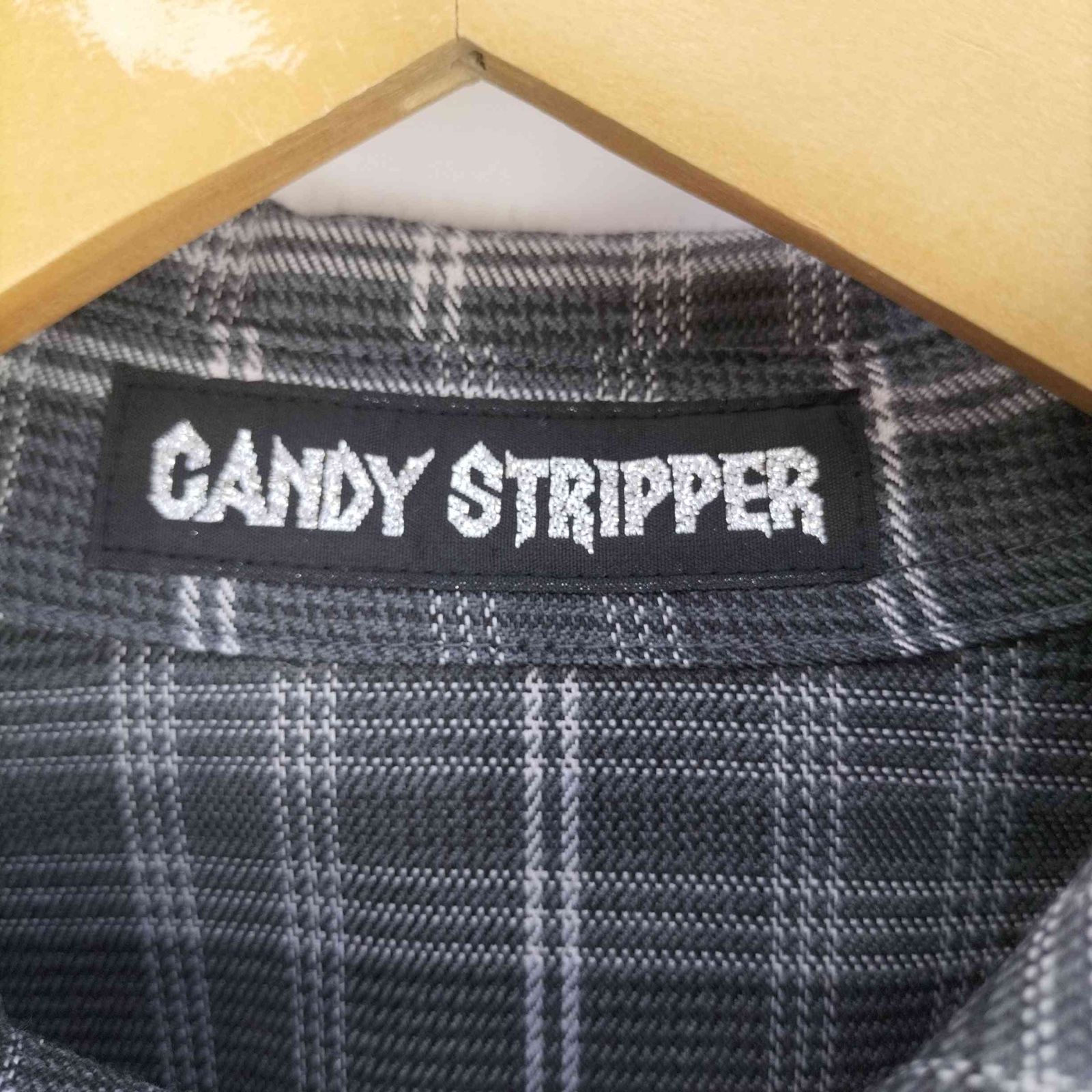 キャンディストリッパー Candy Stripper CND CHECK FRINGE SHIRT