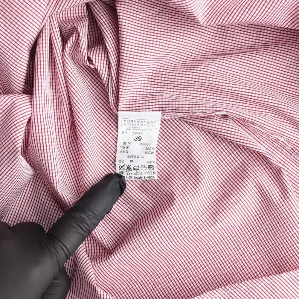 代行品 S TIME レッド スモールチェック柄 長袖 シャツ