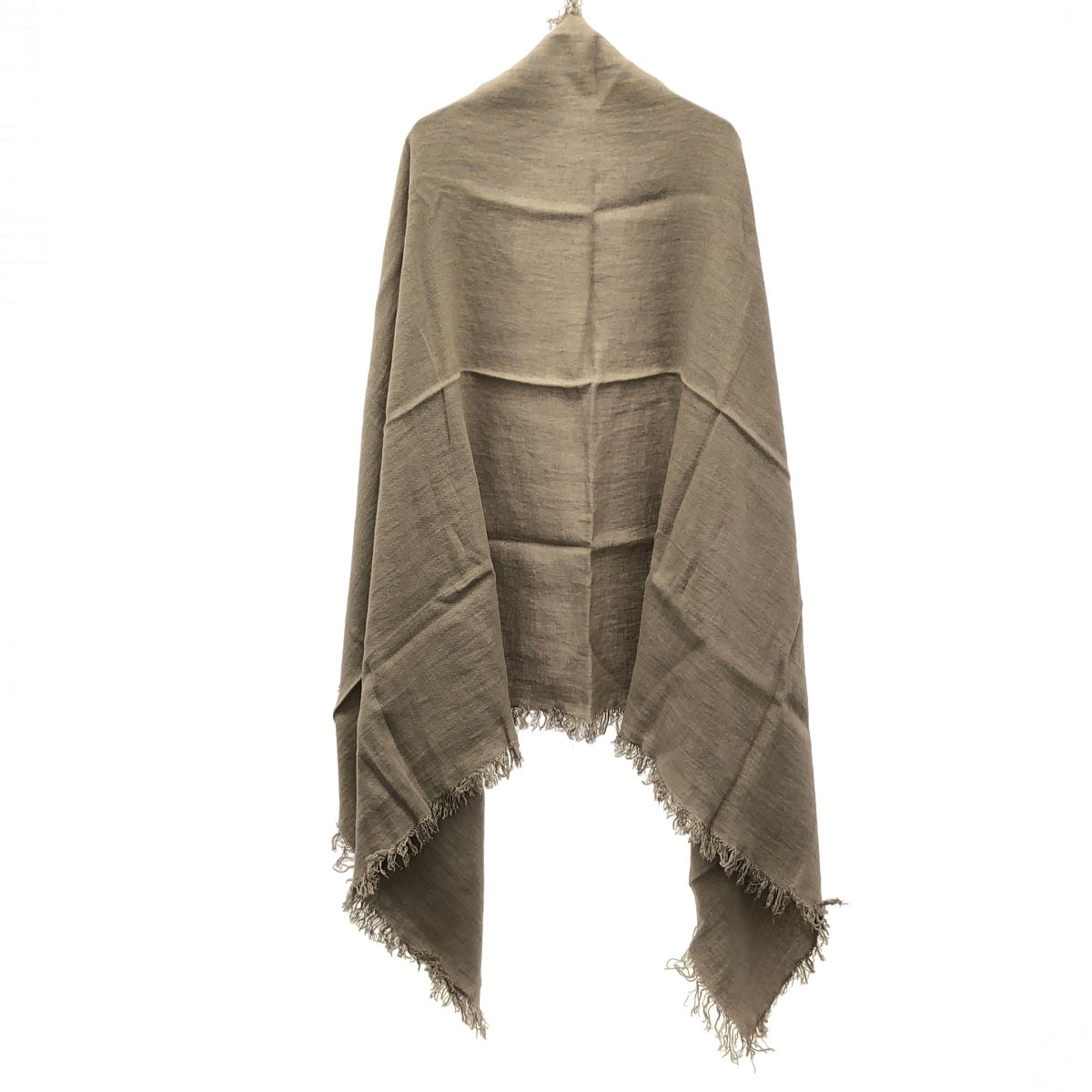 ASAUCE MELER アソースメレ リネンフリンジストール ベージュ