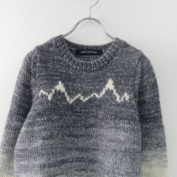 【定価6.6万】ミナペルホネン mina perhonen *join ニットプルオーバー*毛アルパカグレーセーター(25-2412-287)【51A52】 Bibian 比比昂- 【定価6.6万】ミナペルホネンmina perhonen