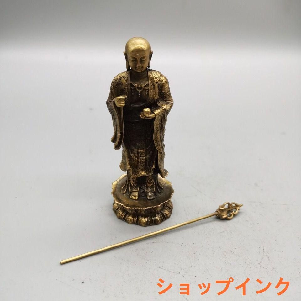 銅器 地蔵王菩薩仏像 仏堂供養 礼仏 工芸品 置物gzp0829 仏像