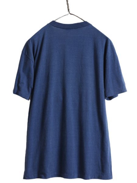 メンズ80s USA製 スヌーピー イラスト プリント Tシャツ M キャラクター 紺