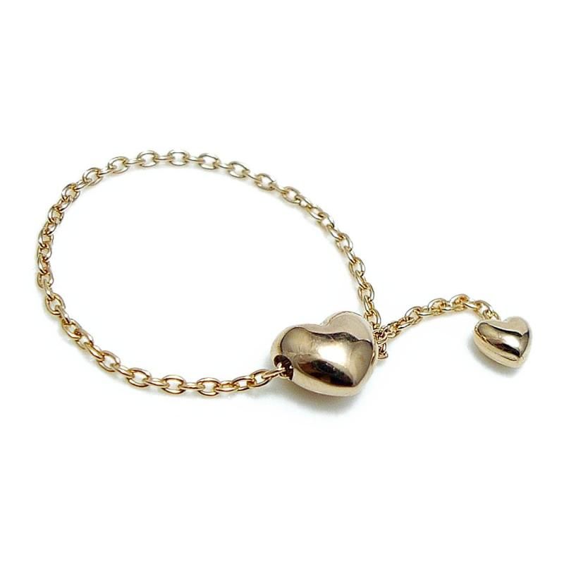 驚きの値段で TRIDEA T JEWELRY] ぷっくら チェーンリング K18 フリーサイズ 指輪