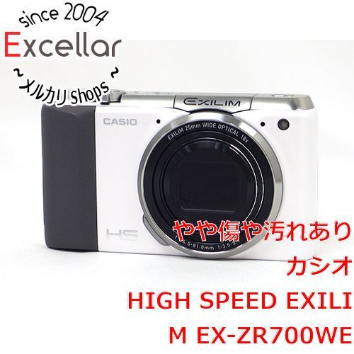 美品】CASIO EXILIM HS EX-ZR400 コンデジ デジカメ 白 カシオ HIGH