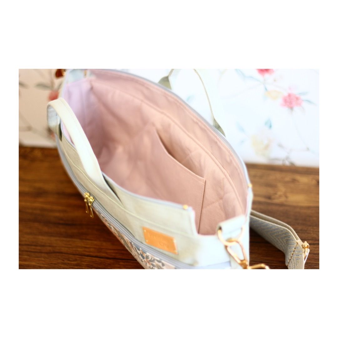 オーダーメイドいたします♪◆花柄×ダンガリー淡いグリーン