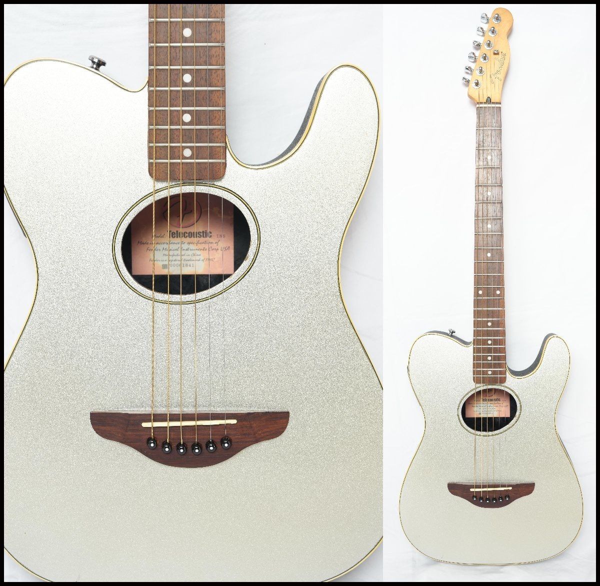Fender Acoustic TELECOUSTIC Silver Metallic テレキャスター型 エ コ フェンダー