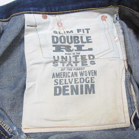 ダブルアールエル RRL ラルフローレン デニム パンツ ロゴ刺繍