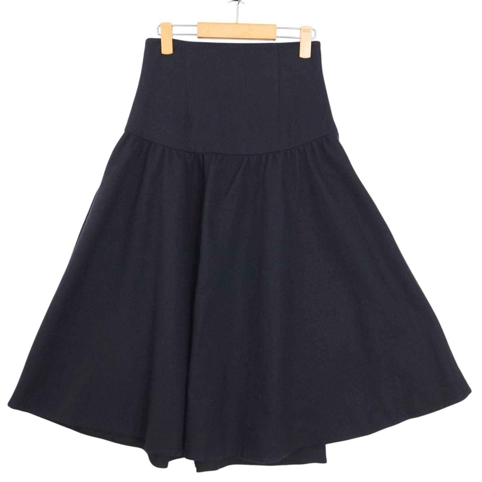 BORDERS at BALCONY ボーダーズアットバルコニー FLARE WOOL SKIRT＊