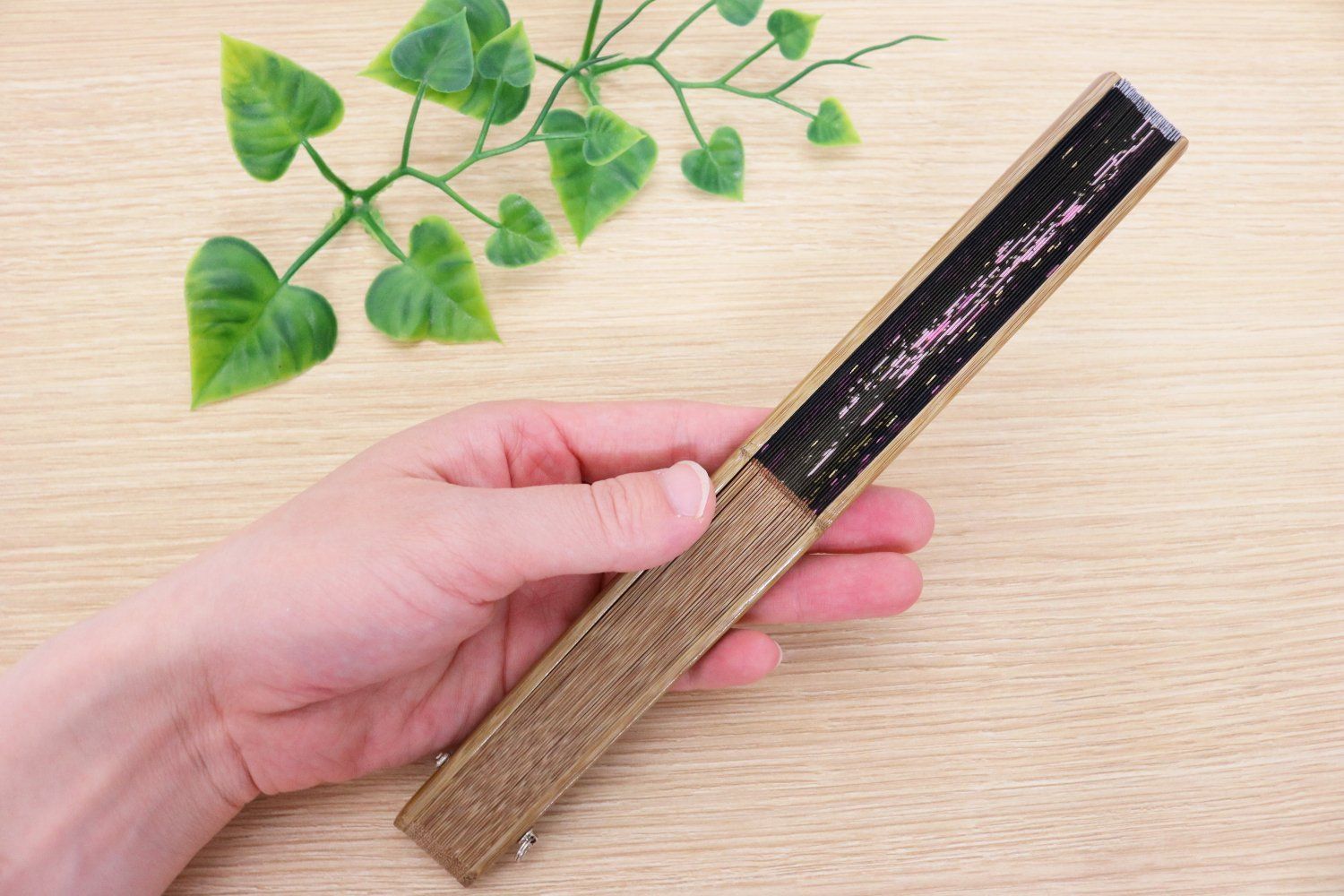 うさぎと桜 扇子