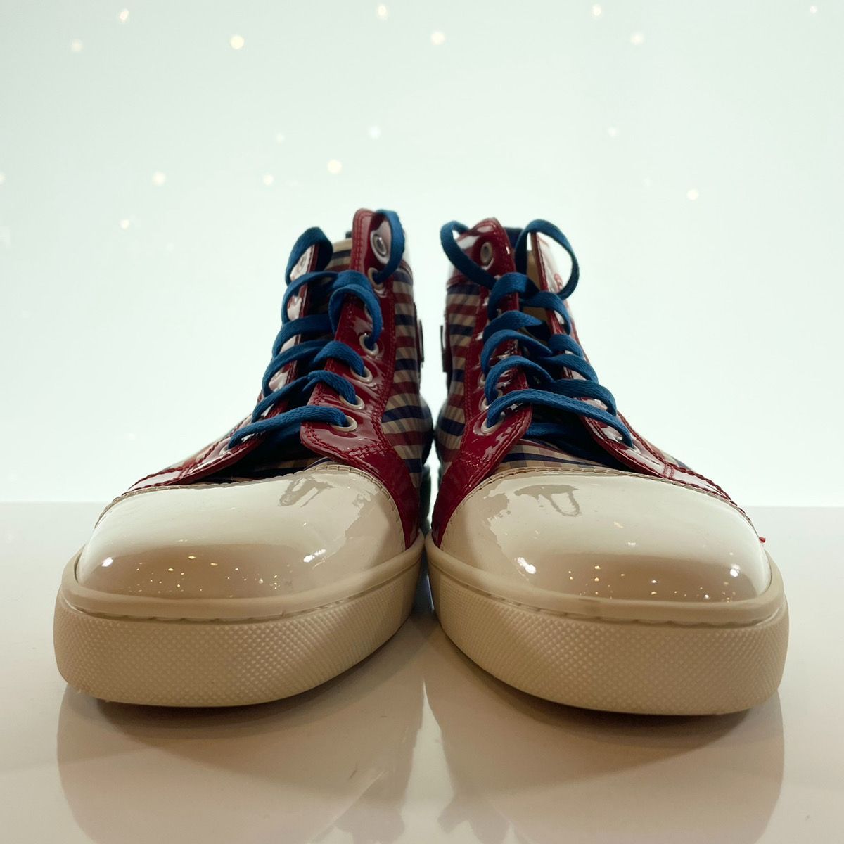 クリスチャン ルブタン Christian Louboutin パテント チェック 