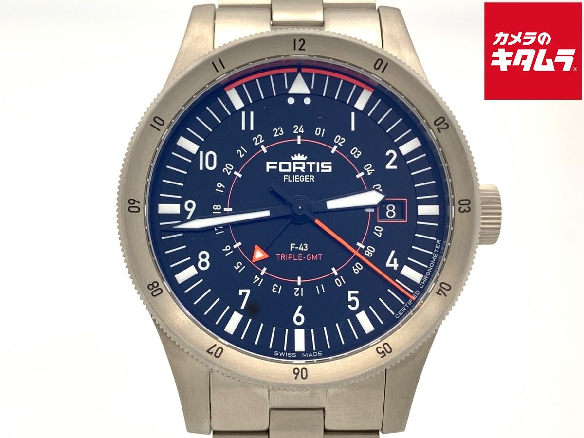 フォルティス フリーガー F-43 ブラック F426.0000 チタン トリプルGMT