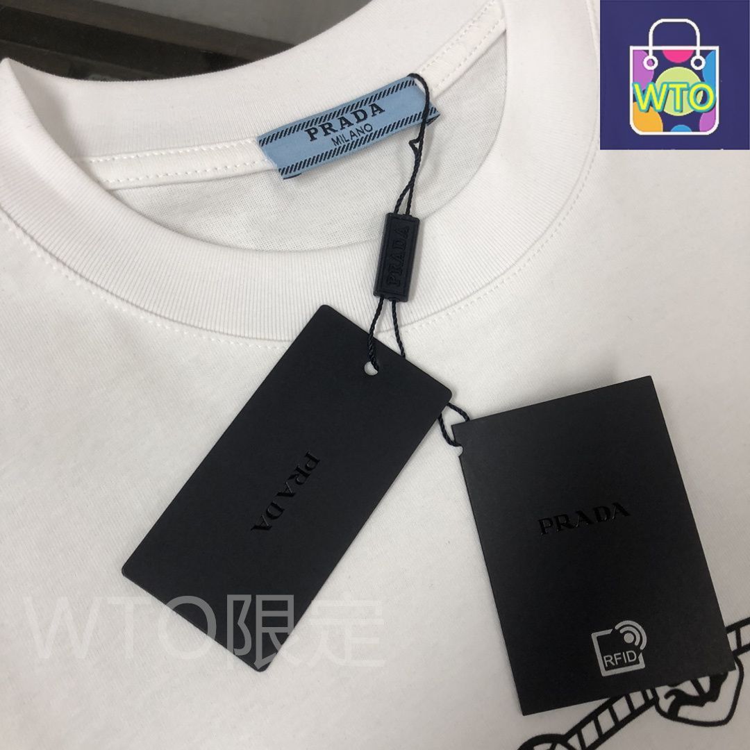 本日限定特価】PRADA 春夏 ロゴプリントTシャツ [本日特価|新品