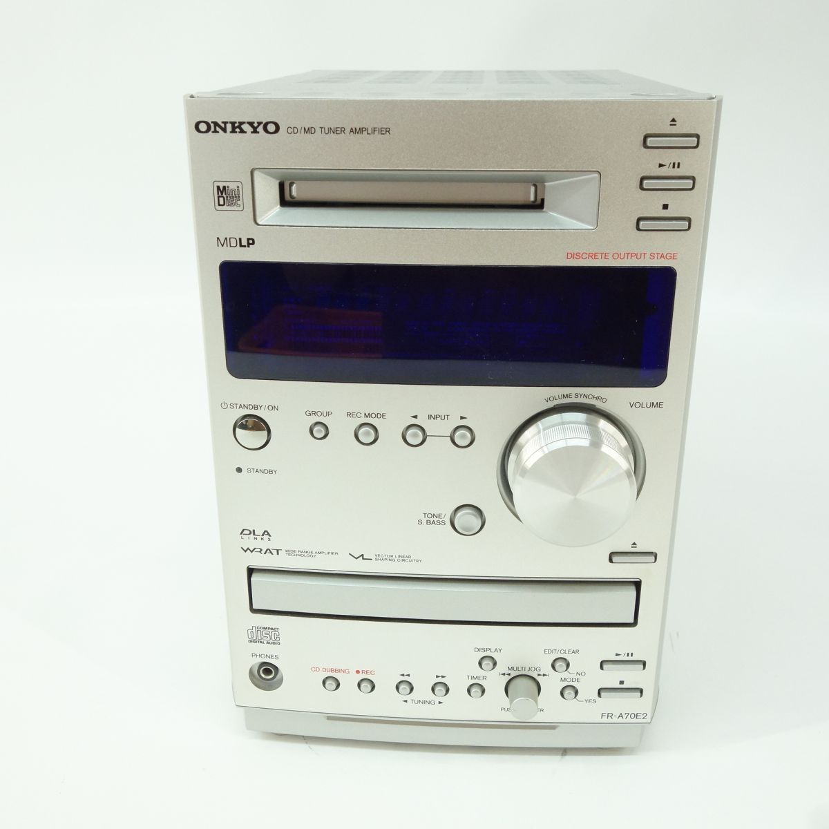 ONKYO/オンキョー FR-A70E2 2007年製 CD/MD コンポ・スピーカー ※中古