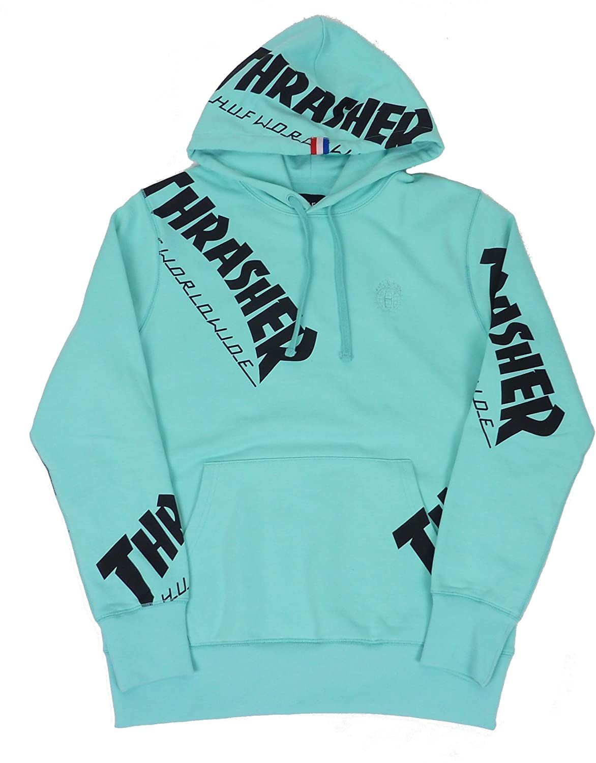 特売 HUF ハフ THRASHER TDS プルオーバーパーカー ブラック S