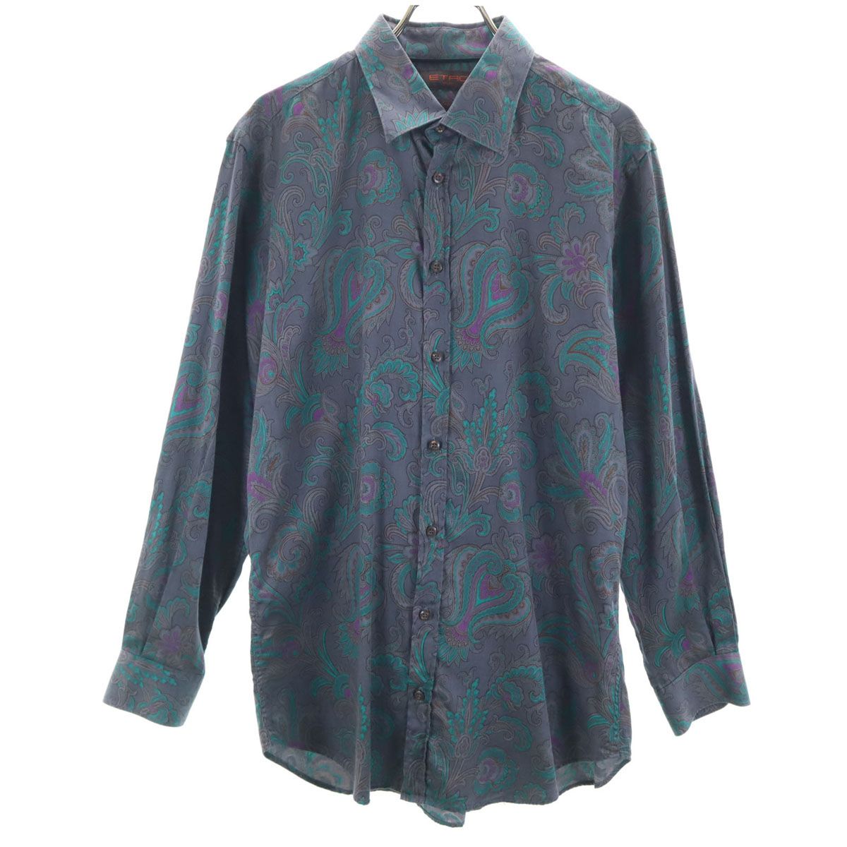 ETRO エトロ 長袖 シャツ 総柄 花 フラワー ドットM マルチカラー ETRO