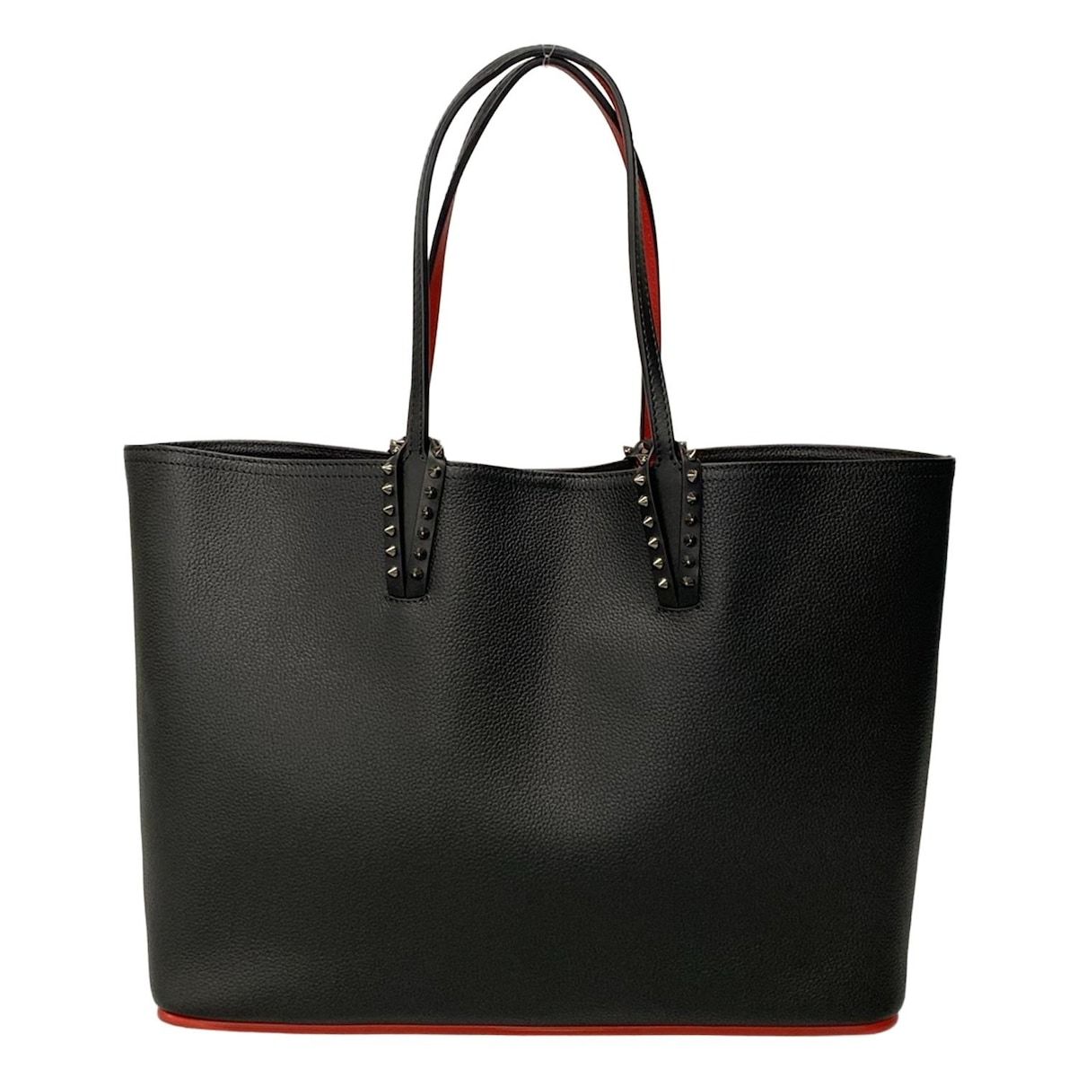 CHRISTIAN LOUBOUTIN クリスチャンルブタン トートバッグ カバタ E|W 黒 レザー