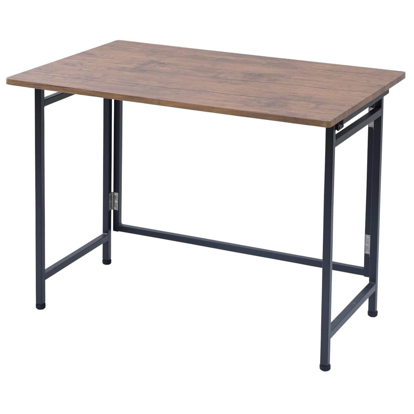【数量限定】コンパクト アジャスター付 完成品 パソコンデスク 幅90×奥行60×高さ70cm 折りたたみ PCデスク 机 デスク アンティークブラウン/ブラック 山善(YAMAZEN) CPST-9060(ABR/SBK)