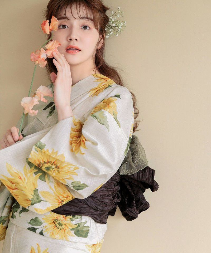 Dita 浴衣 水草と金魚あそび 浴衣・帯・腰紐・髪飾りセット