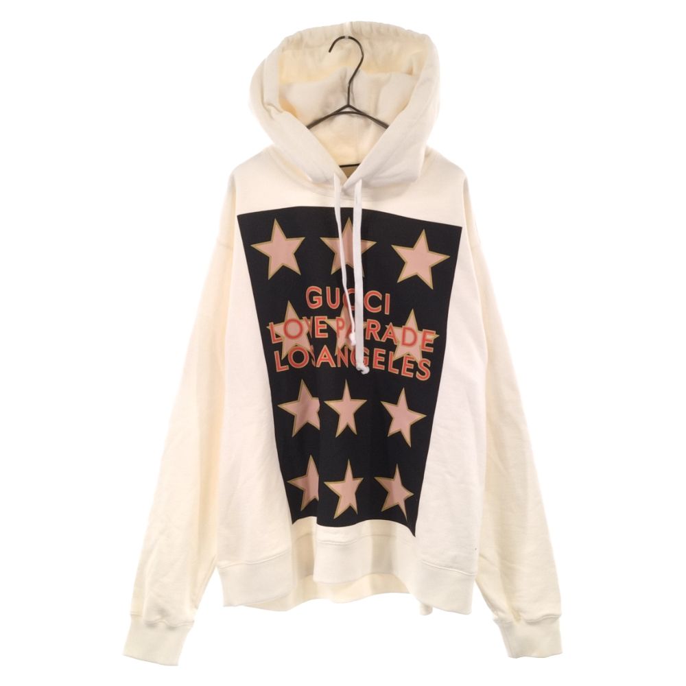 GUCCI (グッチ) LOVE PARADE LOS ANGERES Front Logo Print Hoodie  