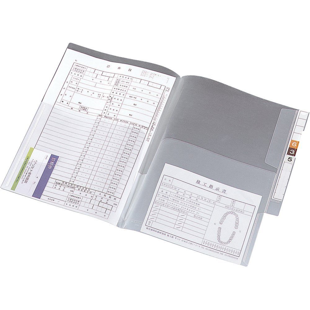まとめ買い リヒトラブ カルテフォルダー フラップ付 A4 HK2002 ×3セット
