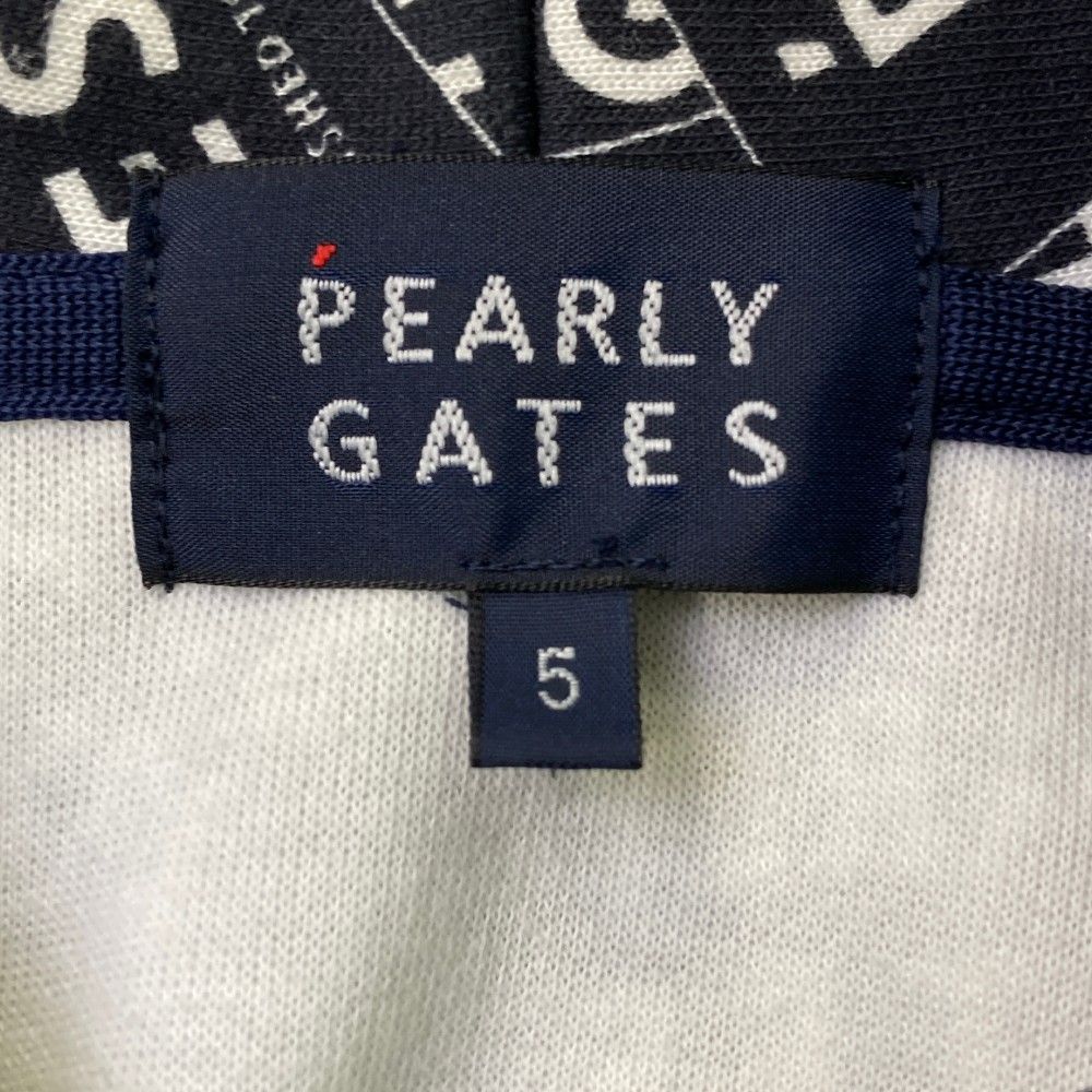 サイズ：5 PEARLY GATES パーリーゲイツ ジップ 長袖パーカー ロゴ総柄