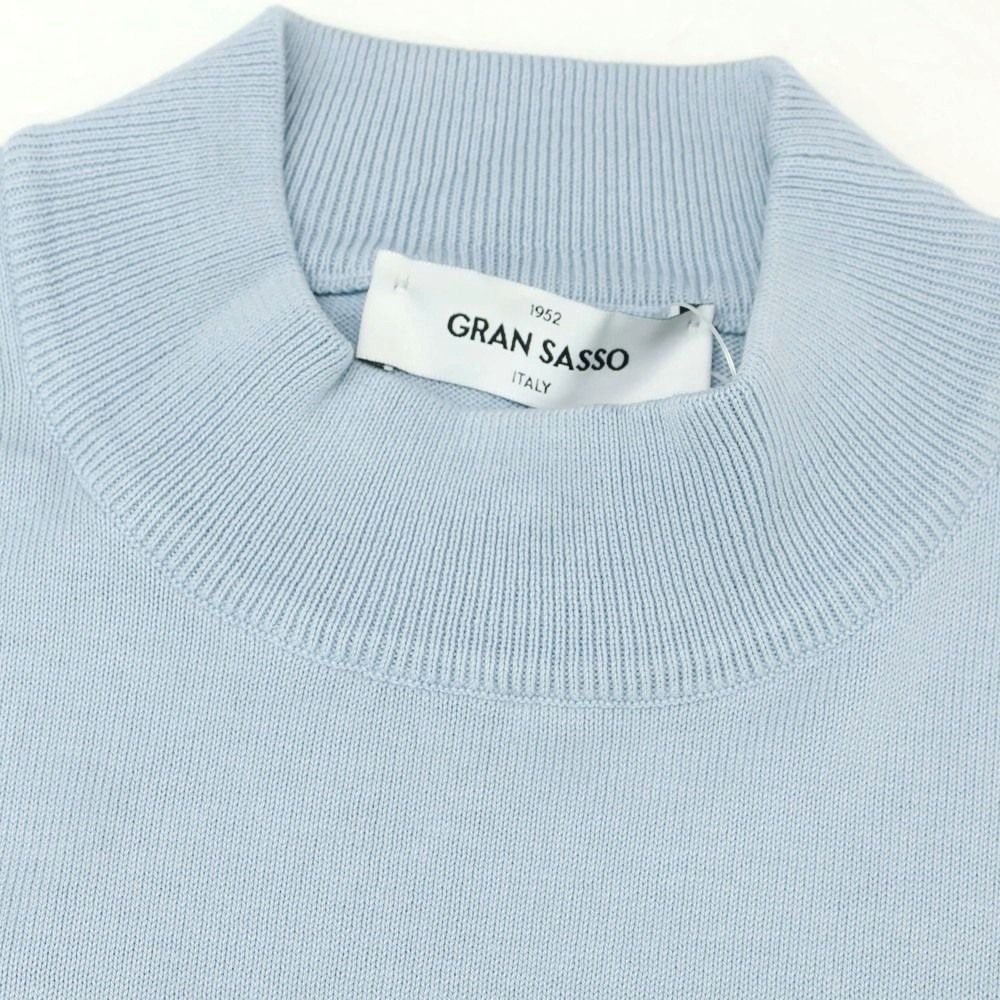 中古】グランサッソ GRAN SASSO ハイゲージ コットン モック