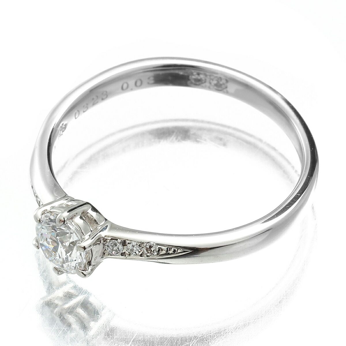 新品仕上済】 ダイヤモンド 0.323ct プラチナ Pt900 ハート 