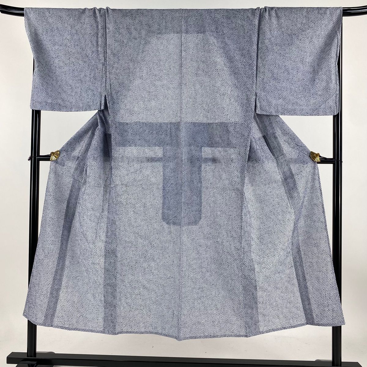 平和屋着物○男性 お召 灰色 正絹 逸品 CAAV6606vf 男着物 正絹 西陣