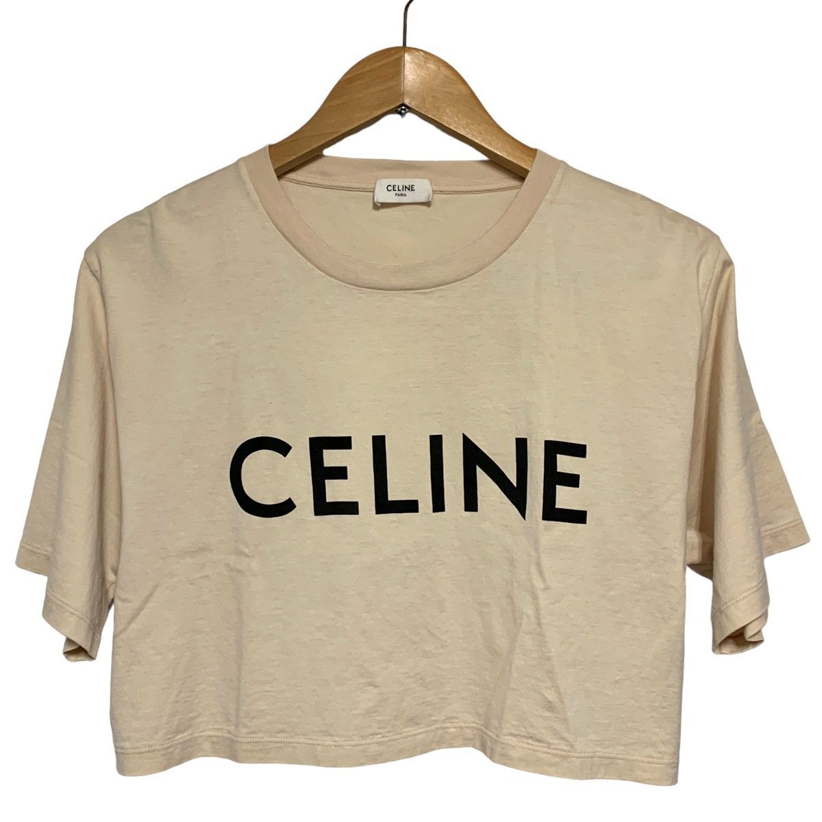 CELINE セリーヌ Tシャツ・カットソー クロップド ロゴ 2X761671Q ...