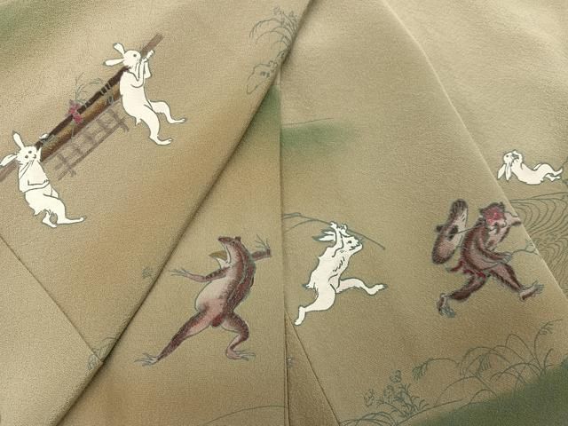 平和屋着物○豪華色留袖 鳥獣戯画 暈し染め 正絹 逸品 AABB8180ph 平和